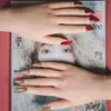 キャットスーツコスチュームネイルトレーニングハンド可動性マネキュアマネキン偽のシリコーンペディキュアディスプレイモデル指の指のハロウィーンの装飾