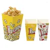 Opbergtassen 50 pc's Wegwerp papier Popcorn dozen Cup Vouwverpakkingen Cups Inpakken Verjaardagsfeestje Decoratie