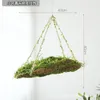 Decorative Flowers Large Moss Flower Pot Basket Hanging Bark Plant Balcony Home Decoration