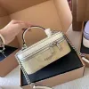 Designer Mini Crossbody Trunk Box Makeup Lunch Bag Luxury äkta lädervätt Sling Clutch Flap Vanity Womens Handväskor Totes Mens Fashion Cosmetic Shoulder Bags