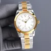 Luxury Men's Mechanical Automatic Watch 40mm rostfritt stål Vit Dial Watch Sapphire Waterproof Folding Classic Strap Montre de Luxe Dhgate