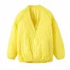 Women's Down 202 Autumn and Winter Product Solid Color Loose Hedging Long Sleeved Lightweight Jacket Cotton