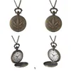 Montres de poche Montres de poche 9076Grande montre à quartz Bronze Nostalgique Rétro avec collier Thun22 Drop Delivery Montres Dhdvb
