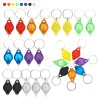 100 Mini UV LED KEYCHAIN ​​FİLİSİYE 395NM Mor Kabuk Damlası ile Açık Siyah Anahtar Zincirli El Fenerleri Paketi Amjow