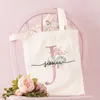 Shopping Bags Personalized Bridesmaid Tote Maid of Honor Custom Name Handbag Bridal Bachelorette Party Gifts Bride Wedding Shoulder Bag 230404