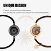 Totwoo Pulseras de vibración con luz táctil de larga distancia para parejas, regalos de relación de larga distancia, pulsera inteligente de amor SunMoon