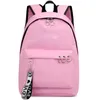 Sac à dos Fashion Ribbon Ring Circle Designer Korean Star School Sacs Mochila Voyage Ordinateur portable Rose Noir