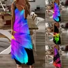Casual Dresses Women Dress Summer Fashion Printed Multi Color Beach Maxi Womens Long Denim Shirt Cocktail