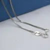 Chaînes Collier en argent sterling pur 925, chaîne à maillons de blé de 1,2 mm, 16"L