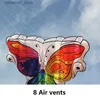 ملحقات Kite 3D Butterfly Colorful Software Kite Long Tail Ribbon Kite للأطفال Cometas de Viento 8 KITES من السهل الطيران في Q231104