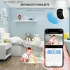 Baby Monitor Telecamere di sorveglianza Wifi Monitoraggio umanoidi interni PTZ Protezione di sicurezza domestica intelligente Scheda SD audio Telecamera IP Baby Monitor Q231104