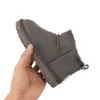 Com caixa Crianças Criança Tasman crianças botas de bebê Chinelos Tazz Sapatos pré-escolares Castanha Fur Slides Pele de Carneiro Shearling Clássico Ultra Mini Boot Mules de Inverno