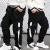 Pantalons garçons pantalons pantalons de survêtement décontractés adolescent taille élastique multi-poches mode coréenne enfants longs pour 3-14 ans