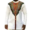 2020 mode männer Afrikanische Kleidung Rich Bazin Weiß Personalisierte Druck Langarm Hemd Kenia Nigeria Südafrika Kleidung 353d