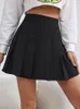 Rokken preppy stijl hoge taille solide geplooide mini dames zomer lente Koreaanse mode schattige witte aline y2k skort kleding 230404