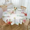 웨딩 파티 장식 식당을위한 테이블 천 꽃 잎 둥근 식탁보 방수 커버