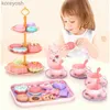 Cuisines jouer à la nourriture filles jouets bricolage semblant jouer jouet Simulation thé nourriture gâteau ensemble jouer maison cuisine après-midi thé jeu jouets cadeaux pour enfants KidsL231104