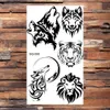 5 PC Tatouages Temporaires Noir Scorpion Tatouages Temporaires Pour Hommes Adultes Réaliste Dragon Loup Lion Transfert D'eau Faux Tatouage Autocollant Bras Corps Tatouages 3D Z0403