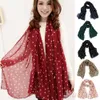 Sarongs S!!! Fashion Women's Polka Dot Print Long Scarf Shawl Wrap Beh Wrap Stole Gift Fashion Print Scarf Autumn Winter P230403