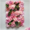 Fiori decorativi Ghirlande Pannelli murali di fiori artificiali 16 X 24 Mat Silk Rose per matrimonio sullo sfondo Dh9Wi