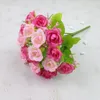 Dekorative Blumen 1 Stück Faux Home Garden Decor Haushaltsprodukte Pography Requisiten Künstliche 21 Head Fake Plants Plastic Rose