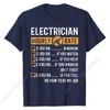 Herren T-Shirts Lustige Elektriker Geschenke - Stundensatz - Shirt Herren Custom Shirts Shirt für Jungen Special Cotton Print Shirts 230404