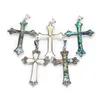 Charms 1Pcs Shell Pendant Bull Head Abalone Cross DIY Female Charm Necklace Jewelry Gift