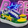 迷彩カジュアルシューズ Bapestas M1 デザイナーテニスシューズ迷彩スニーカー Sta レザーブラックサメフェイスエイプシェイプメディコムトイ迷彩 Sk8