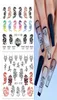 Наклейки для ногтей в виде дракона и змеи, красный, черный, готический дизайн, водный слайдер, китайский маникюр, дизайн ногтей, декор CHSTZ111411378390125
