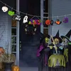 クリスマスの装飾ハッピーハロウィーンの木製の装飾品またはトリートカボチャブー魔女帽子ブラックキャットゴーストSKLHKハンギングペンダントG AMPXG