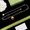 High Quality Pendant Necklaces Designer Jewelry Womens Crystal Necklace Fashion Luxury brand Strawberry pendant Clavicle Chain Jewelry Accessories