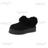 Nieuwe Winter Vrouwen Korte Pluche Warme Sneeuw Flats Casual Suède Bont Chelsea Enkellaarsjes Platform Dames Schoenen Botas Mujer T231104