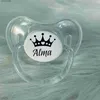 Pacifiers# MIYOCAR personalized any name princess transparent Orthodontic pacifier dummy BPA free unique gift for new born baby showerL231104