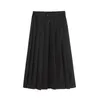 Kjolar elastiska midja japanska student flickor 'skol uniform kvinnor långa midi kjol kvinnor modeparty kjol kvinnors veckade kjol 230404
