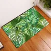 Carpets Welcome Mats For Front Door Anti-slip Carpet Bedroom Kitchen Bathroom Rug Green Leaves Floral Print Floor Living Rooms