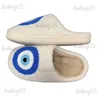 Pantofole ASIFN Pantofola di alta qualità Modello moda Scarpe Evil Eyes Ricamo blu Pantofole calde per la casa Occhi del diavolo per uomo e donna T231116