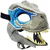 Party Masks Party Masks 17 Designs Jurassic World Dinosaur Mask med Moving Jaw Creative Halloween Cosplay Horror Raptor Latex Deco 23 DH4NB