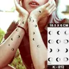 5 PC tillfälliga tatueringar Vattentät tillfällig tatuering klistermärke Mini Small Pattern Moon Sun Black Tatto Hand Fake Tatoo Man Woman Flash Tattoos Art Z0403