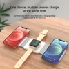 15W Foldbar 3 i 1 trådlös laddare Magnetic Fast Wireless Charging Pad Phone Charger för iPhone Series Fast Charge Station