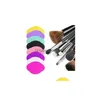 Makeup Brushes 1 PC 8 Färger Sile Rengöring Kosmetisk Make Up Washing Brush Gel Cleaner Scrubber Tool Foundation Mat Pad Drop Delivery Dhivu