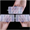 Aufbewahrungsboxen Bins 10 15 24 36 Slots Aufbewahrungsbox Kunststoff Transparent Vitrine Organizer Halter Reise Drop Lieferung Hausgarten Dhb95