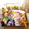 Bedding Sets Yuki Yuna Is A Hero Set Cartoon Anime Three-piece Adult Kid Bedroom Duvetcover 3D Kawaii Girls 2023