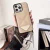 Luxury Adjustable Neck Strap Chain Cell Phone Cases for iPhone 15pro 15 14promax 14 13 13pro 12 12Pro Leather Texture Candy Cases Portable Phone Shell Cover 62386