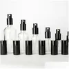 Butelki do pakowania przezroczyste szklane kosmetyczne butelki do makijażu pojemnik na pompę napełniającą mgłą spray 5100 ml upuszczenie dostawy biur