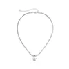 Sexy Flat Blade Snake Clavicle Chain Halskette für Frauen Vintage Star Pendant Short Choker Ästhetisches Schmuckzubehör