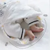 Schlafsäcke Baby Wickeltücher 06 Monate geboren niedliche Bärenohren Kinder Kopf Nackenschutz Design Windel 230404