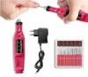 Power Professional Electric Manicure Machine Pen Pedicure Nail File Nail Tools 6 bits Drill Nail Drill Machine9500528