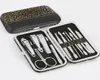 Set di manicure per pedicure in acciaio inossidabile di alta qualità da 12 pezzi Set per manicure per unghie Kit per pulizia cuticole con custodia in pelle1740962