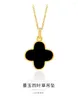 Łańcuchy S925 Srebrny Inkrustowany Naturalny Hetian Jade Ink Four-Leaf Clover Clover Pendant Fashion Lady Clavicular Jewelry Naszyjnik Penda