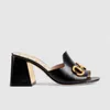 Designer Gugccie Sandal Women Flip Flops Leather High Heels Women Slides Platform Tjock Hälen Elegant brudtärklänning
